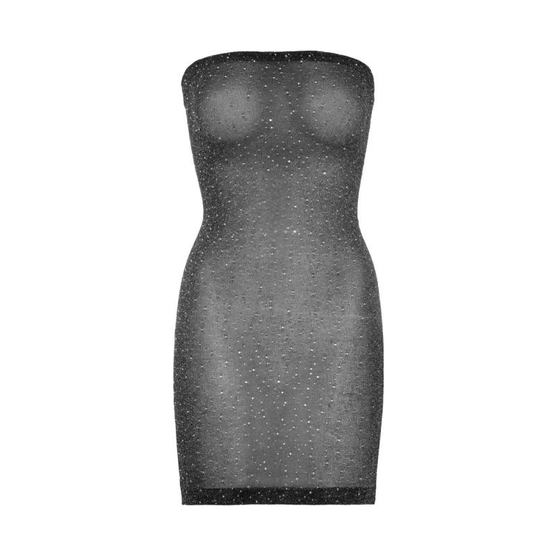 Платье-бандо со стразами Leg Avenue Lurex rhinestone tube dress, с люрексом, Black one size Платье-бандо со стразами Leg Avenue Lurex rhinestone tube dress, с люрексом, Black one size
