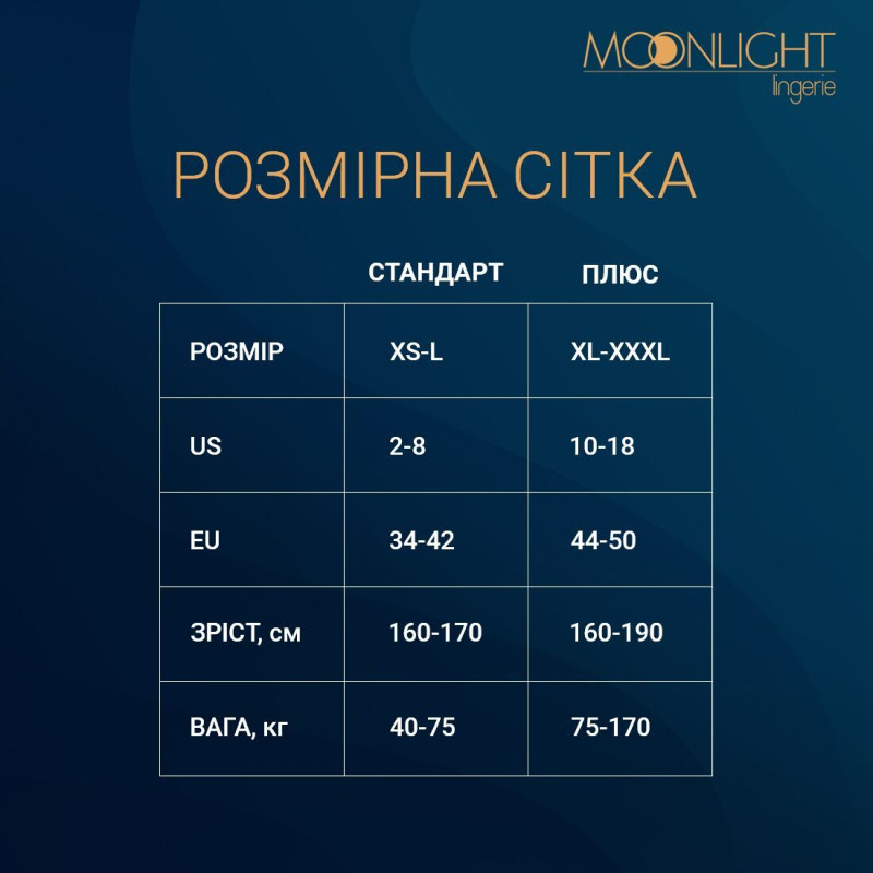 Сукня-бодістокінг Moonlight Plus Model 10 Black XL-XXXL Сукня-бодістокінг Moonlight Plus Model 10 Black XL-XXXL