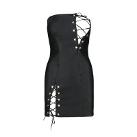 Мини платье из экокожи Passion Celine Chemise black L/XL