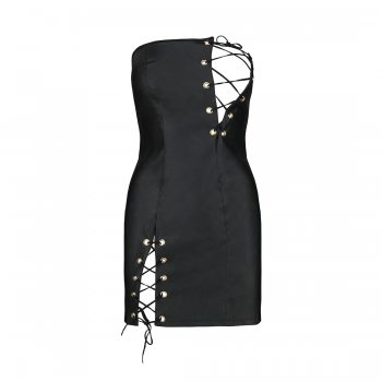 Мини платье из экокожи Passion Celine Chemise black L/XL