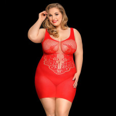 Платье JSY P91166 Красное Plus Size