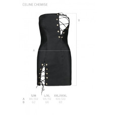 Мінісукня з екошкіри Passion Celine Chemise black S/M