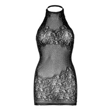 Платье-сетка со стразами Leg Avenue Rhinestone halter mini dress открытая спина, Black one size