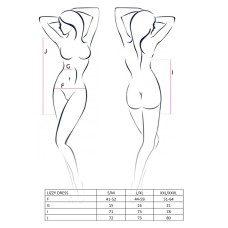 Эротическое платье под латекс Passion LIZZY DRESS L/XL Черное