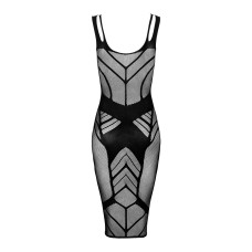 Полупрозрачное платье меди Obsessive D609 dress черное S/M/L