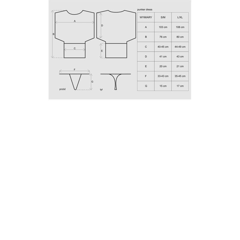 Сукня Obsessive Punker Чорна S/M Сукня Obsessive Punker Чорна S/M