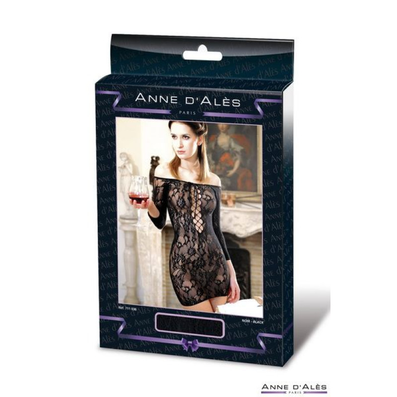 Платье сетка Anne De Ales FETISH DINNER XL Черное Платье сетка Anne De Ales FETISH DINNER XL Черное