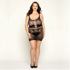 Платье JSY P81168 Черное Plus Size