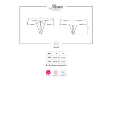 Стрінги відкриті Obsessive Miamor Чорні S/M