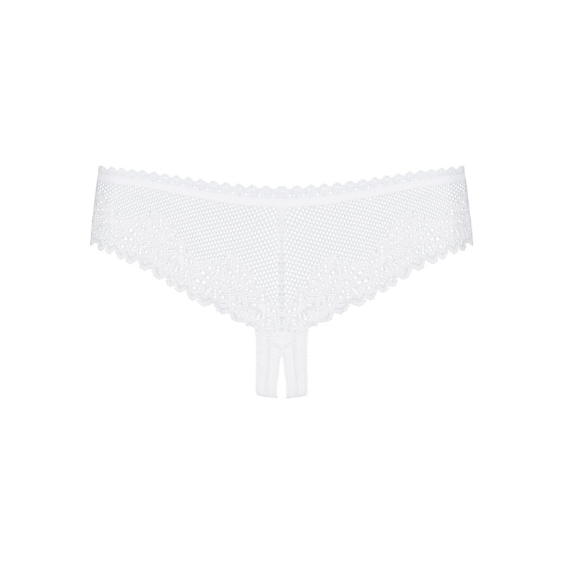 Кружевные трусики с доступом Obsessive Alabastra белые L/XL Кружевные трусики с доступом Obsessive Alabastra белые L/XL