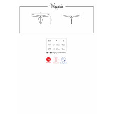 Стрінги Obsessive Wonderia Чорні L/XL