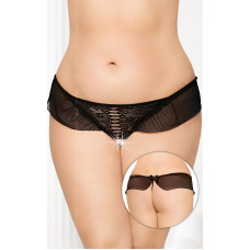 Трусики SoftLine G-String 2437 Plus Size XXXL Чорні
