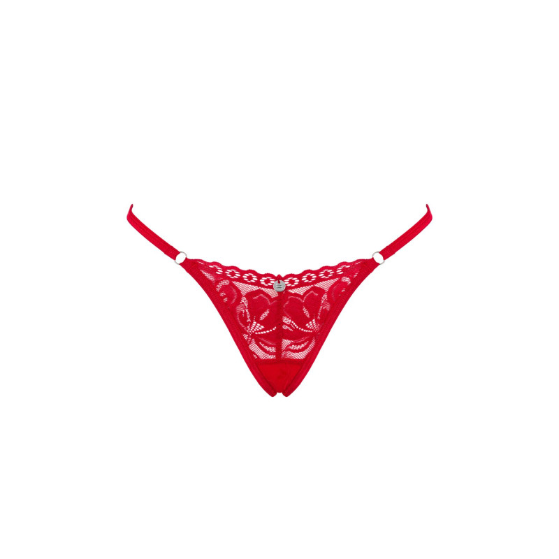 Стрінги Obsessive Lacelove thong червоні XL/2XL Стрінги Obsessive Lacelove thong червоні XL/2XL