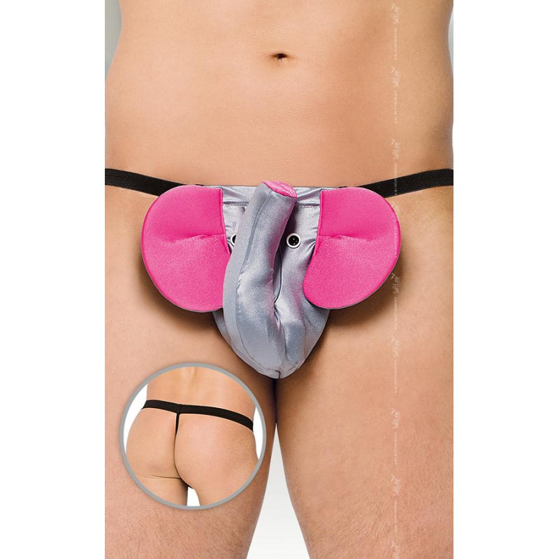Трусы SoftLine Слоник Thong 4445 S/L Серебристые/Сиреневые