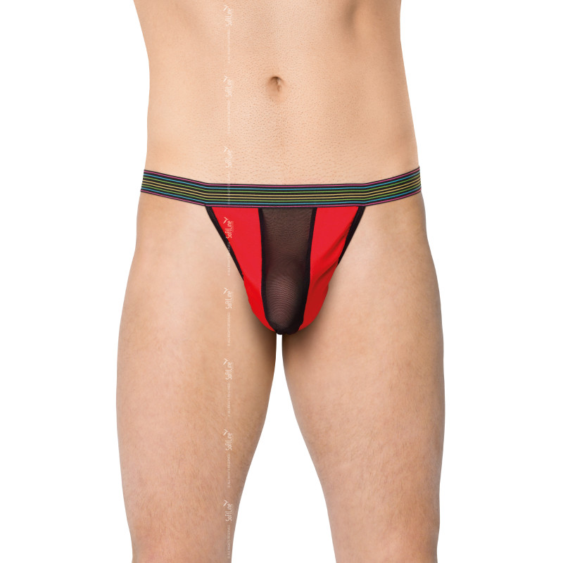 Мужские стринги SoftLine Mens Thong 4529 Красные OneSize