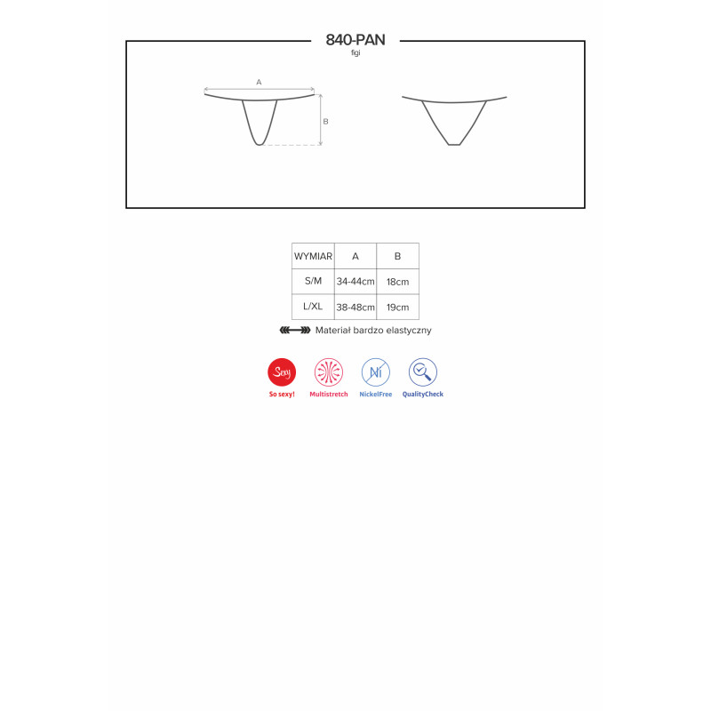 Трусики Obsessive 840-PAN-1Чорні L/XL Трусики Obsessive 840-PAN-1Чорні L/XL