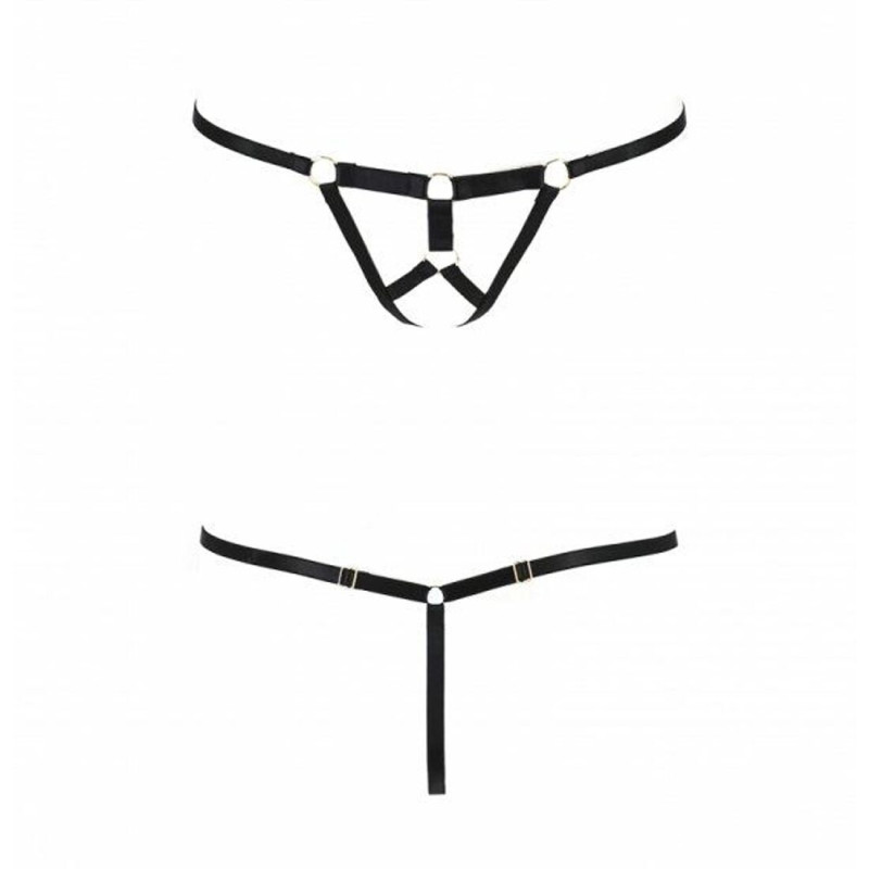 Трусики стринги со стрепом Passion Exclusive ARMANDA THONG black S/M Трусики стринги со стрепом Passion Exclusive ARMANDA THONG black S/M