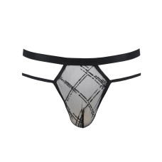 Чоловічі прозорі стринги Passion 029 Thong Collin Black XXL/XXXL