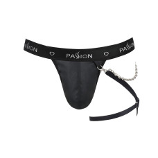 Мужские трусики танга с подвязкой Passion 058 Thong Bill Black S/M