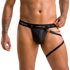 Мужские трусики танга с подвязкой Passion 058 Thong Bill Black S/M