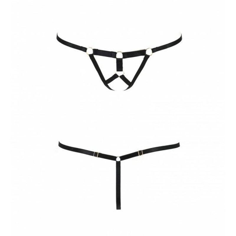 Трусики стрінги зі стреп Passion Exclusive ARMANDA THONG black XXL/XXXL Трусики стрінги зі стреп Passion Exclusive ARMANDA THONG black XXL/XXXL