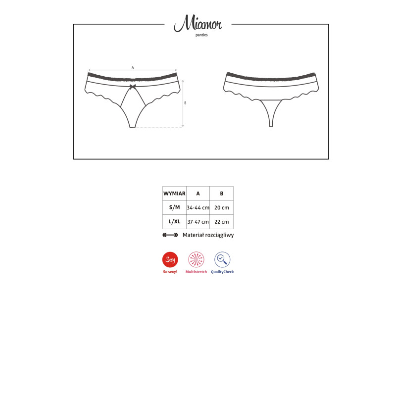 Трусики Obsessive Miamor Чорні S/M