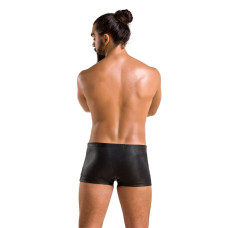 Мужские кожаные боксеры с заклепками Passion 048 Short David Black XXL/XXXL