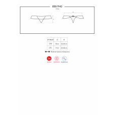 Стрінги Obsessive 830-THO-1 Чорні S/M