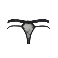 Чоловічі прозорі стринги Passion 029 Thong Collin Black XXL/XXXL