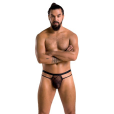 Чоловічі прозорі стринги Passion 029 Thong Collin Black XXL/XXXL