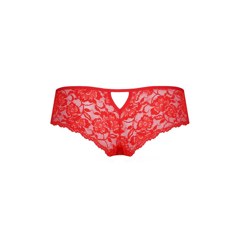 Трусики-бразиліана з квіткового мережива Passion Raja Thong red L/XL Трусики-бразиліана з квіткового мережива Passion Raja Thong red L/XL