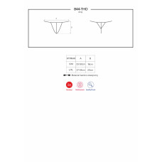 Стрінги Obsessive 844-THO-1 Чорні L/XL