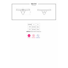 Стрінги відкриті Obsessive 826-THC-4 Бежеві L/XL