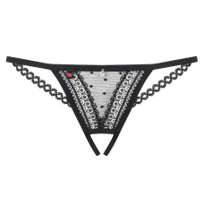 Стрінги відкриті Obsessive 876-THC-1 Чорні L/XL