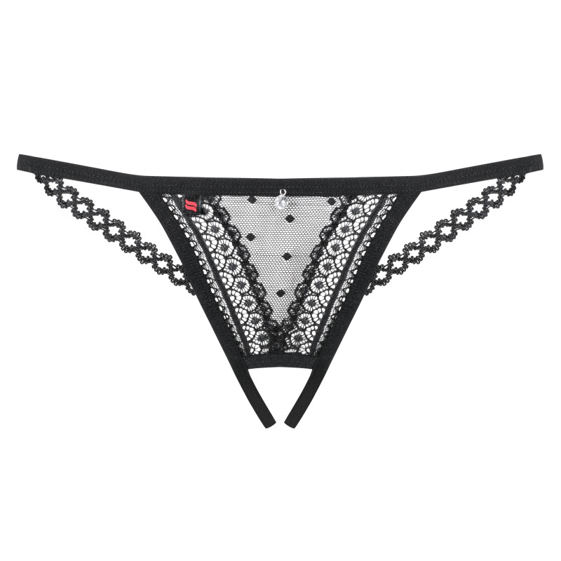Стрінги відкриті Obsessive 876-THC-1 Чорні L/XL Стрінги відкриті Obsessive 876-THC-1 Чорні L/XL