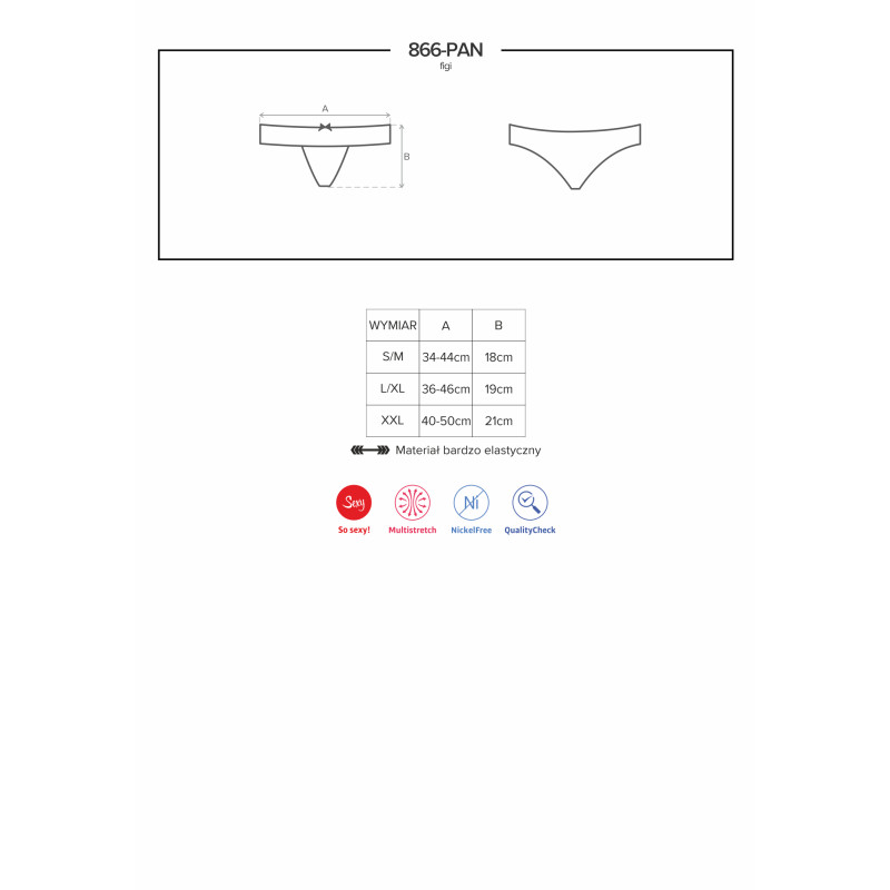 Трусики Obsessive 866-PAN-1 Чорні XXL Трусики Obsessive 866-PAN-1 Чорні XXL