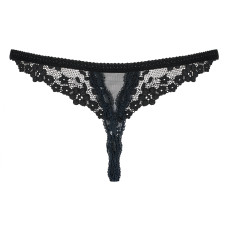 Стрінги відкриті Obsessive Letica Чорні L/XL