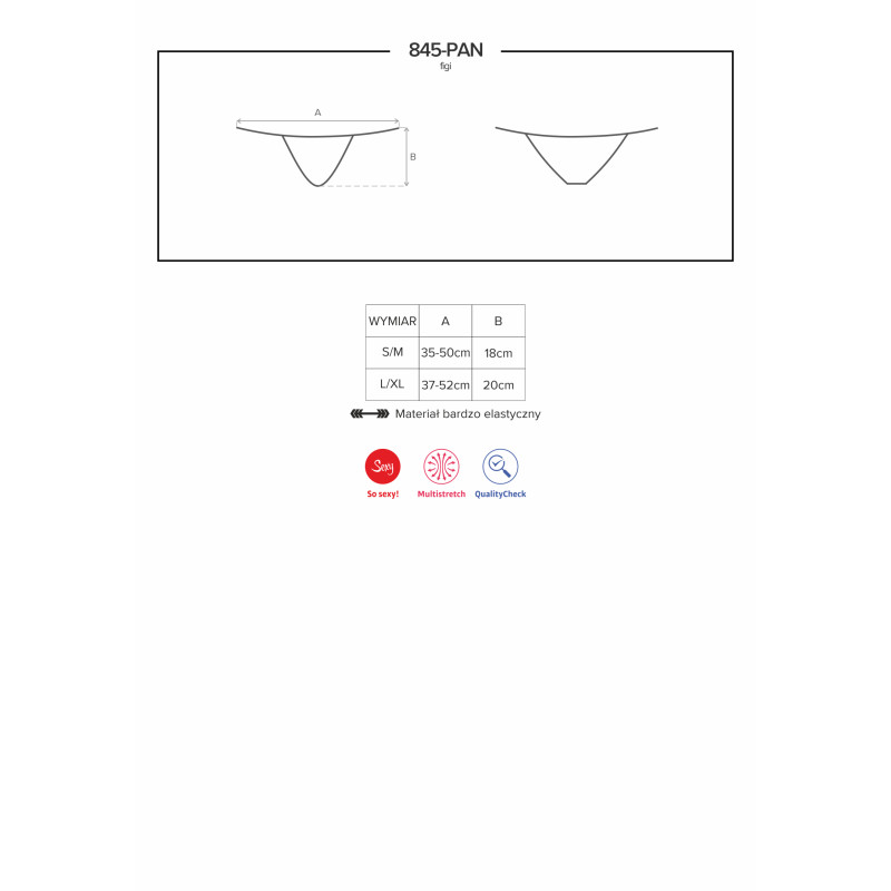 Трусики Obsessive 845-PAN-1Чорні L/XL Трусики Obsessive 845-PAN-1Чорні L/XL