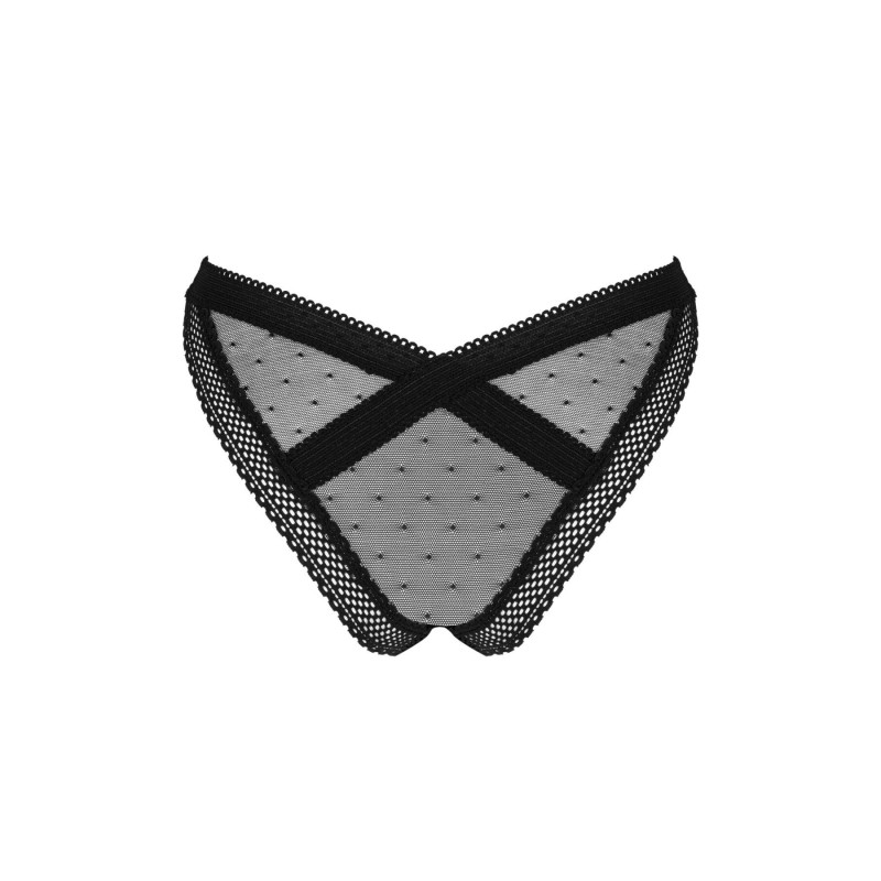 Кружевные трусики с заниженной талией Obsessive Estiqua panties черные XS/S Кружевные трусики с заниженной талией Obsessive Estiqua panties черные XS/S