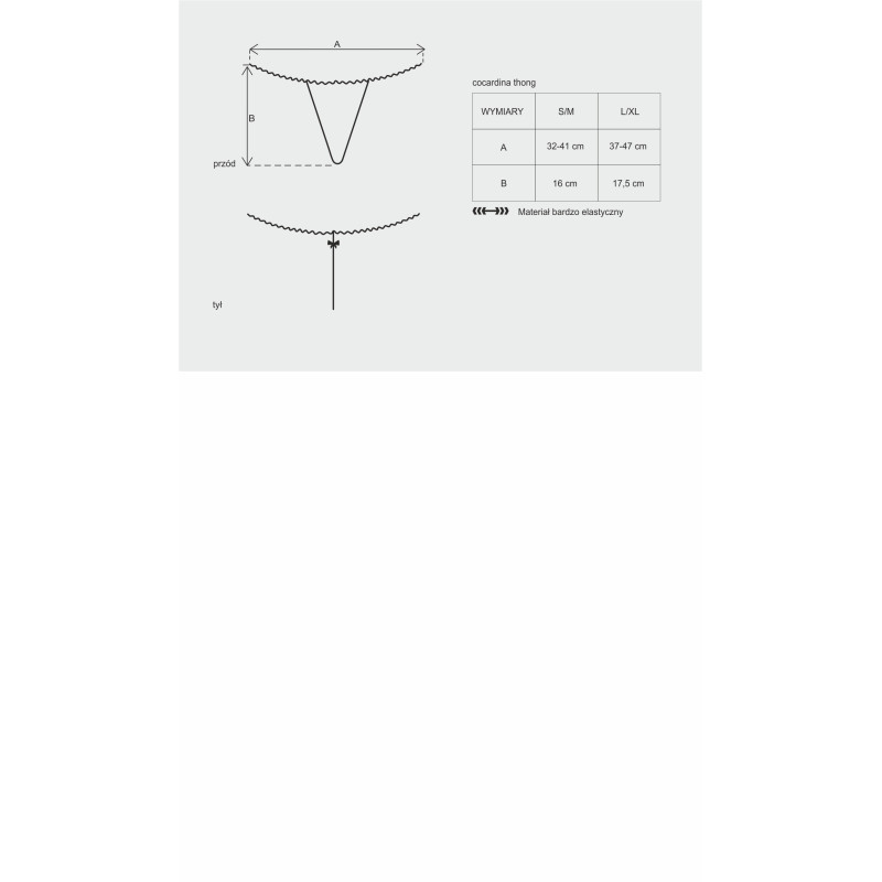 Стрінги Obsessive Cocardina Чорні S/M Стрінги Obsessive Cocardina Чорні S/M