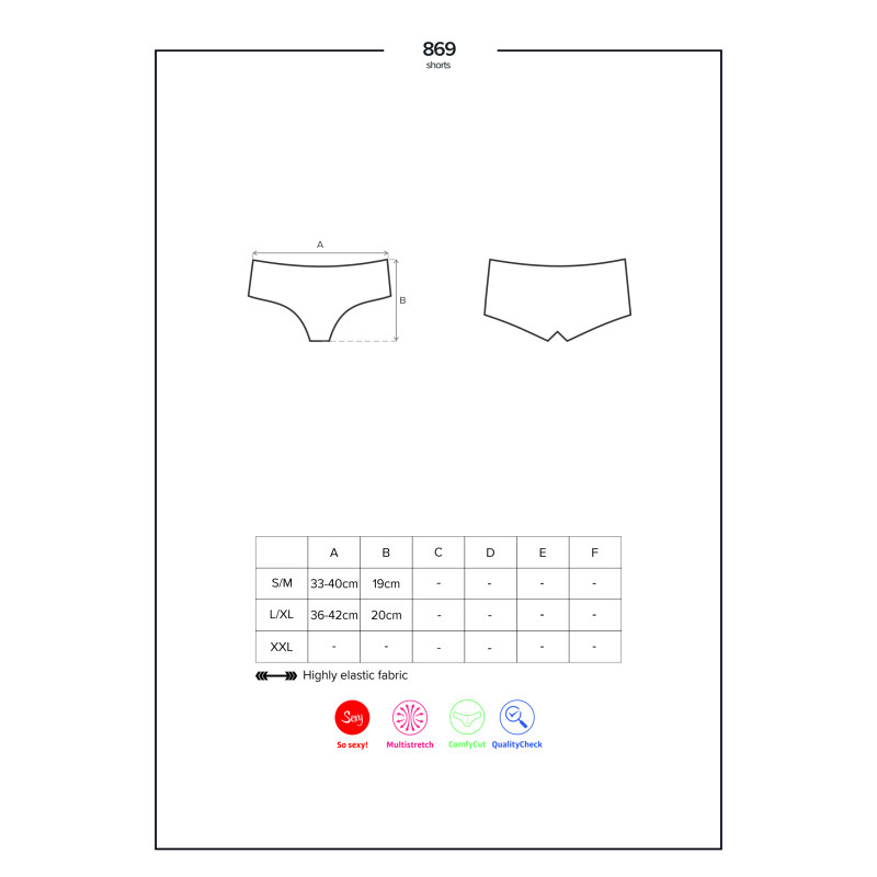 Трусики Obsessive 869-SHO-1 Чорні L/XL Трусики Obsessive 869-SHO-1 Чорні L/XL