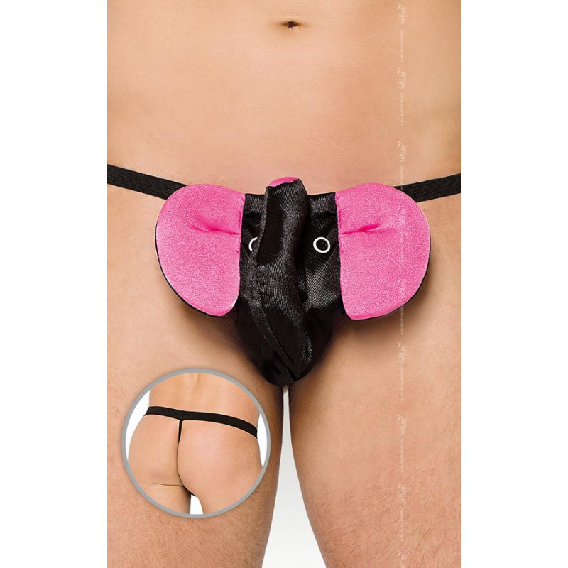Трусы SoftLine Слоник Thong 4445 S/L Черные