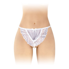 Трусики-стринги с жемчужной нитью Fashion Secret KATIA White S/L