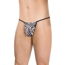 Мужские стринги SoftLine Mens Thong 4531 Черные/Белые OneSize