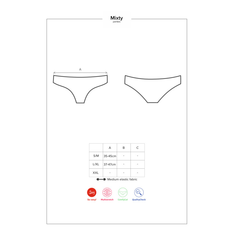 Трусики Obsessive Mixty Чорні L/XL Трусики Obsessive Mixty Чорні L/XL