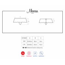 Трусики відкриті Obsessive Merossa Чорні XXL