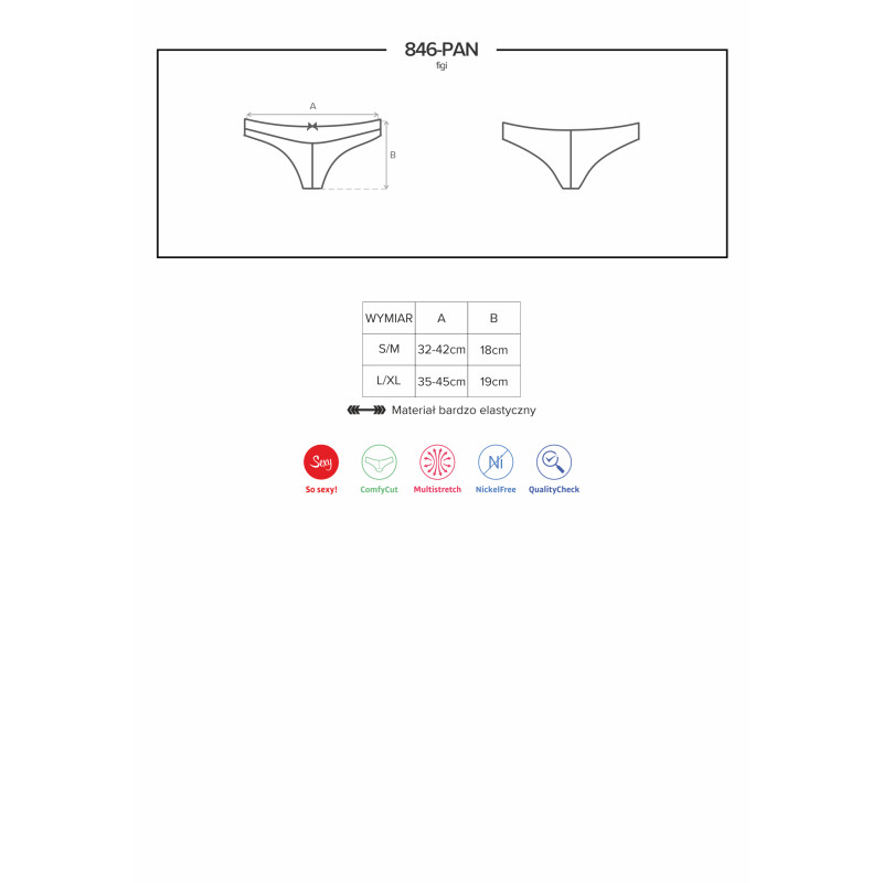 Трусики Obsessive 846-PAN-1Чорні L/XL Трусики Obsessive 846-PAN-1Чорні L/XL