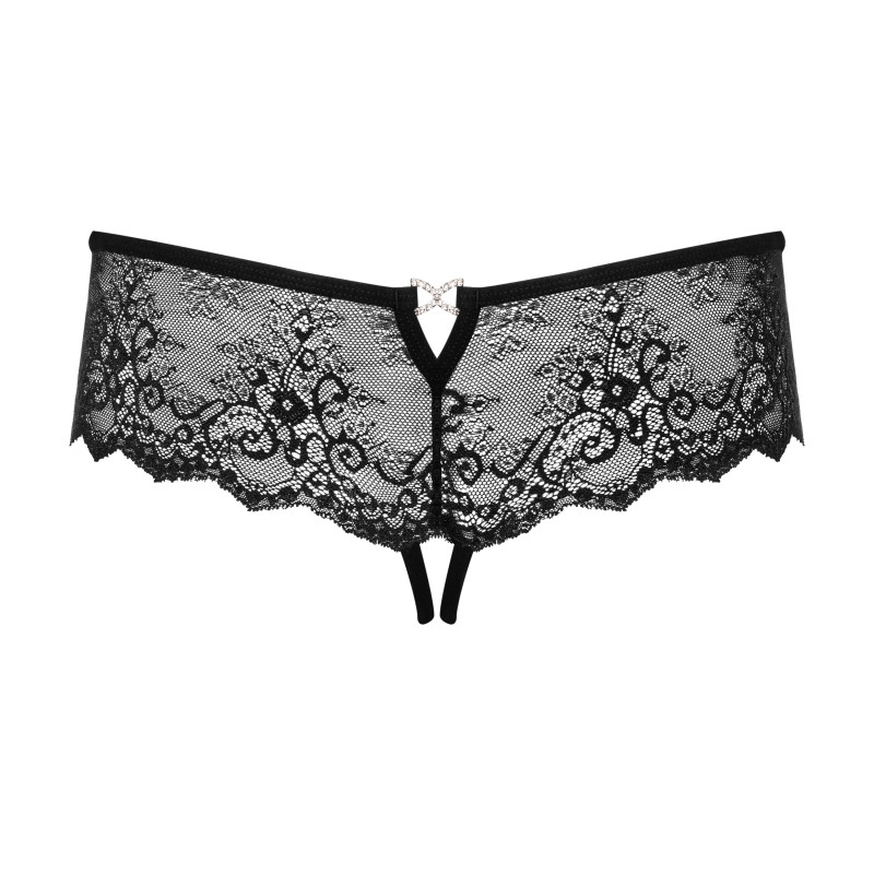 Трусики відкриті Obsessive Merossa Чорні XXL Трусики відкриті Obsessive Merossa Чорні XXL