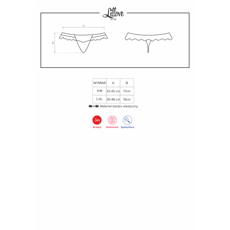 Стринги Obsessive Рожеві Lillove S/M Стринги Obsessive Рожеві Lillove S/M