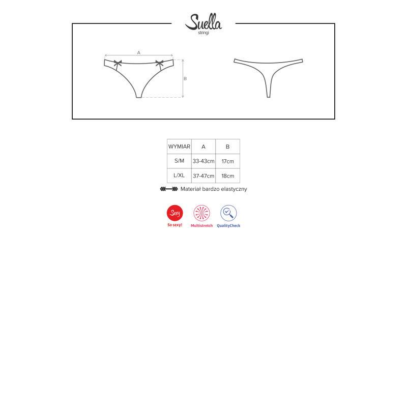 Стрінги Obsessive Suella Сині S/M Стрінги Obsessive Suella Сині S/M